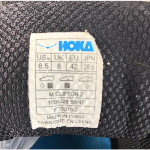 HOKA One One Clifton 2 Road-Running Shoes Sneaker Men 8.5 Black Everyday Travel main image 13